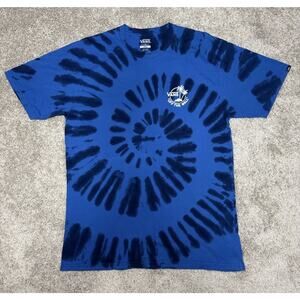 Vans Tie-Dye T-Shirt Blue Spiral Design Mens Size Large